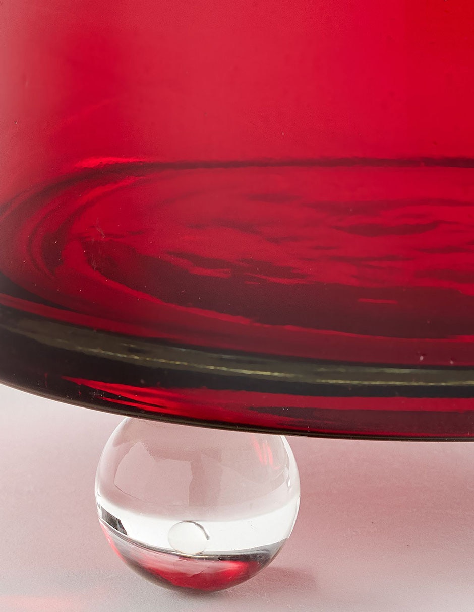 Portavela Ruby Glass