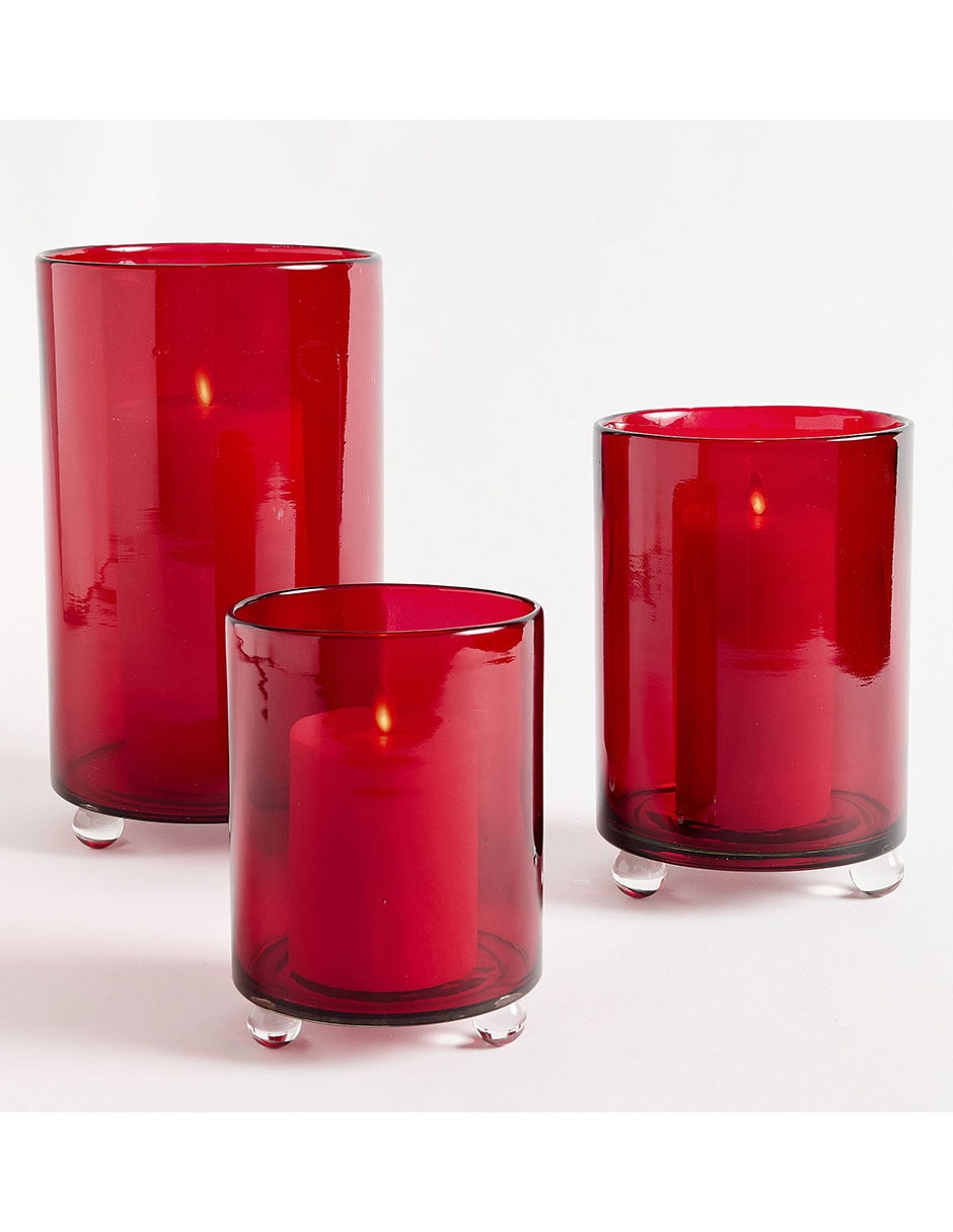 Portavela Ruby Glass