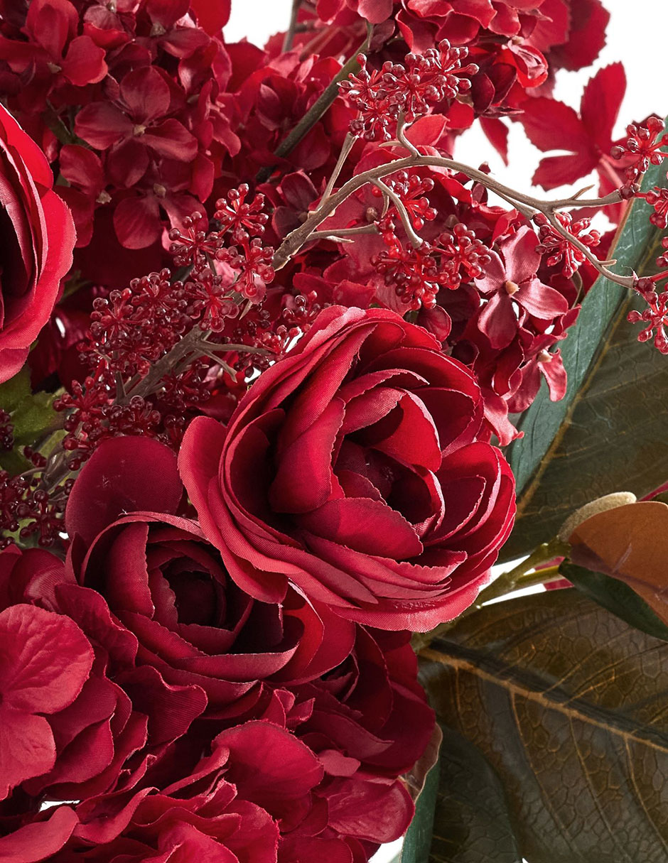 Ramo de rosa decorativos elevated red flora 2