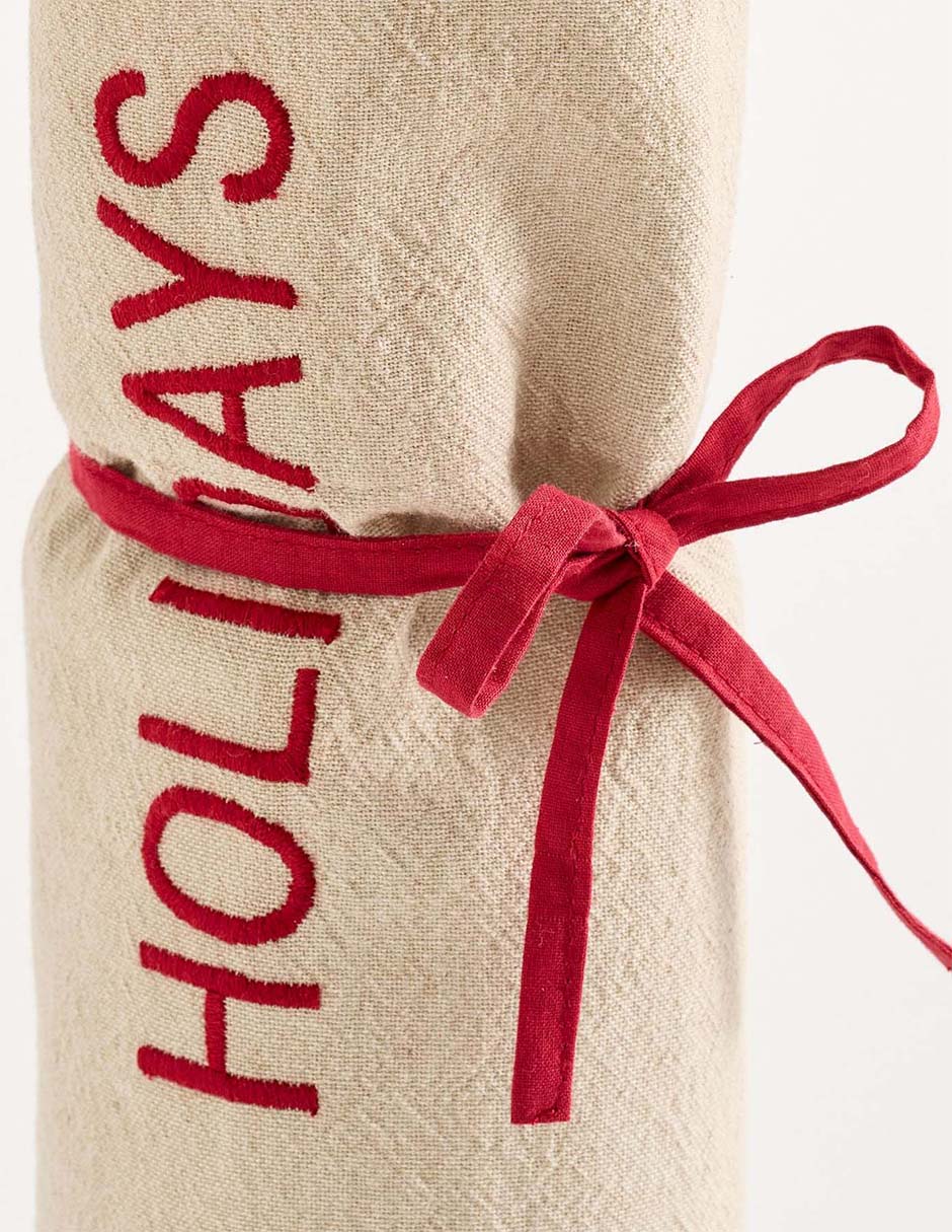 Portabotella Happy Holidays de algodón 2