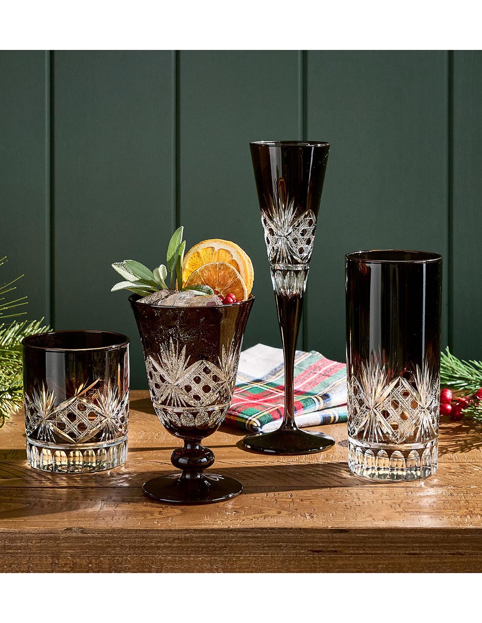 Set de copas para cóctel Antique Cut de vidrio 4 piezas 3