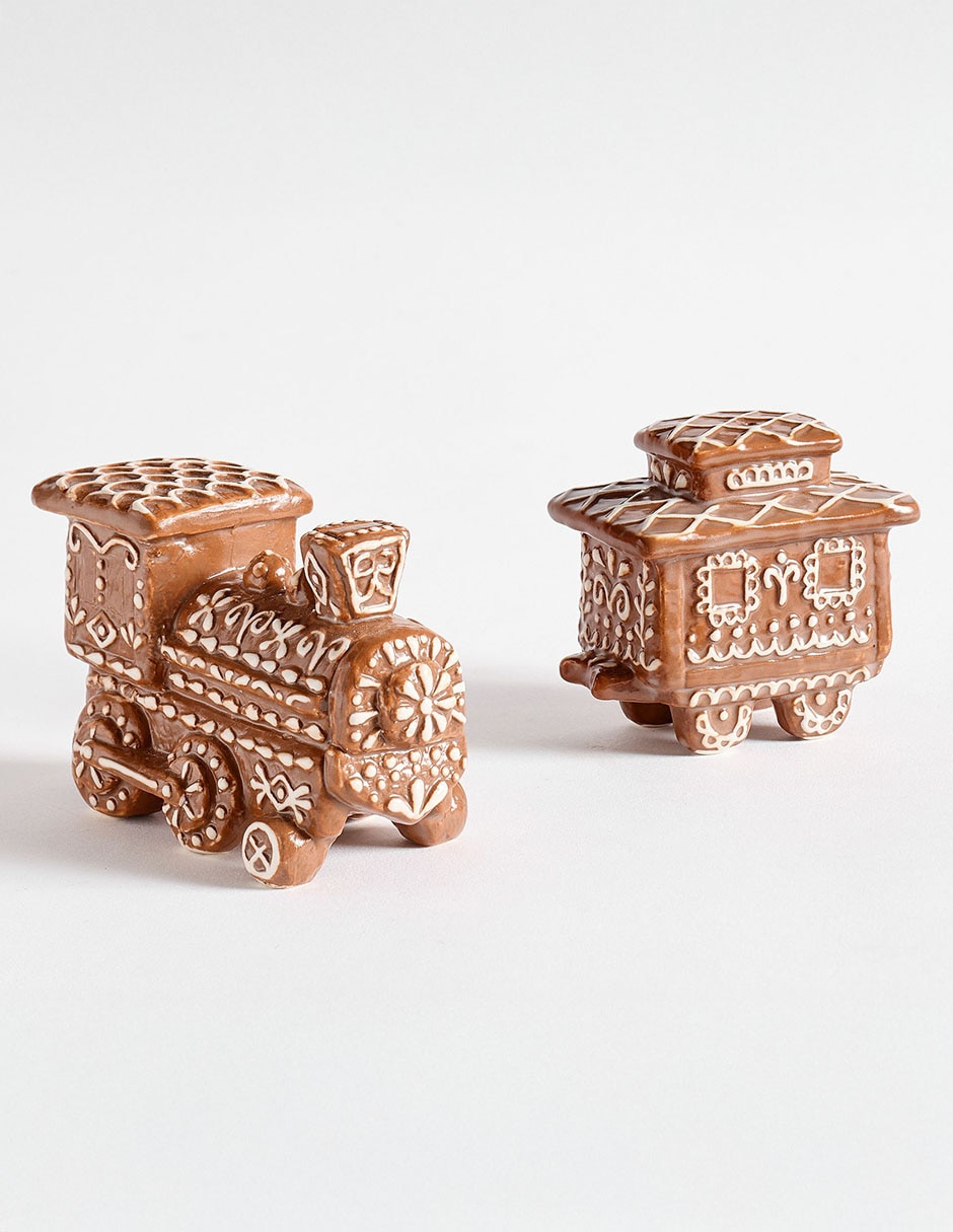 Salero y pimentero Gingerbread de cerámica
