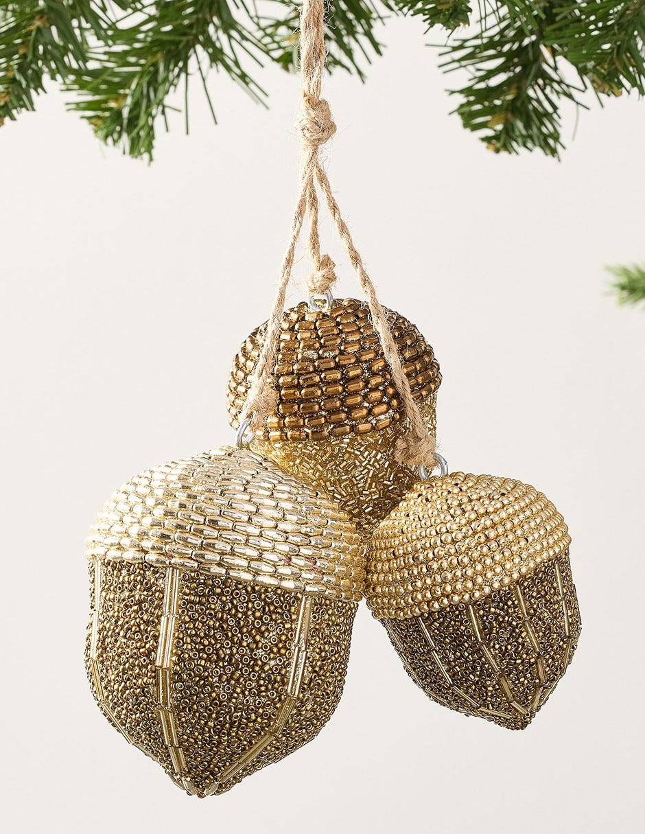 Ornamento Navidad bellota Glass Acorn