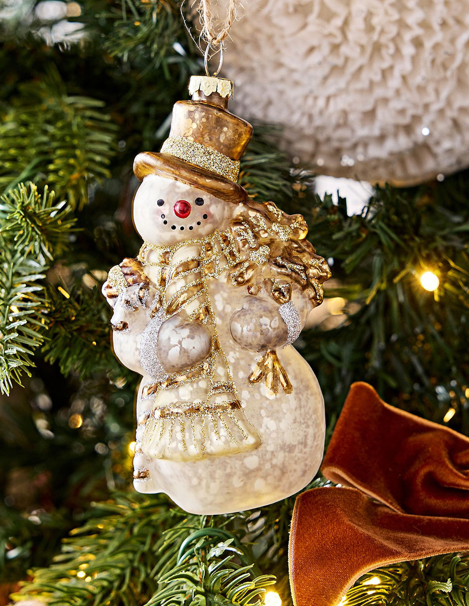 Ornamento Navidad copo de nieve Snowman 2