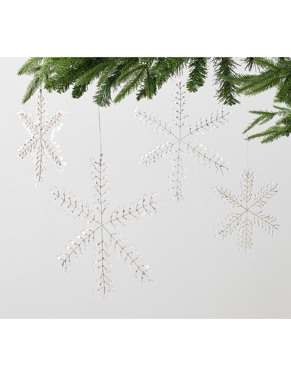 Set de ornamentos copo de nieve 3