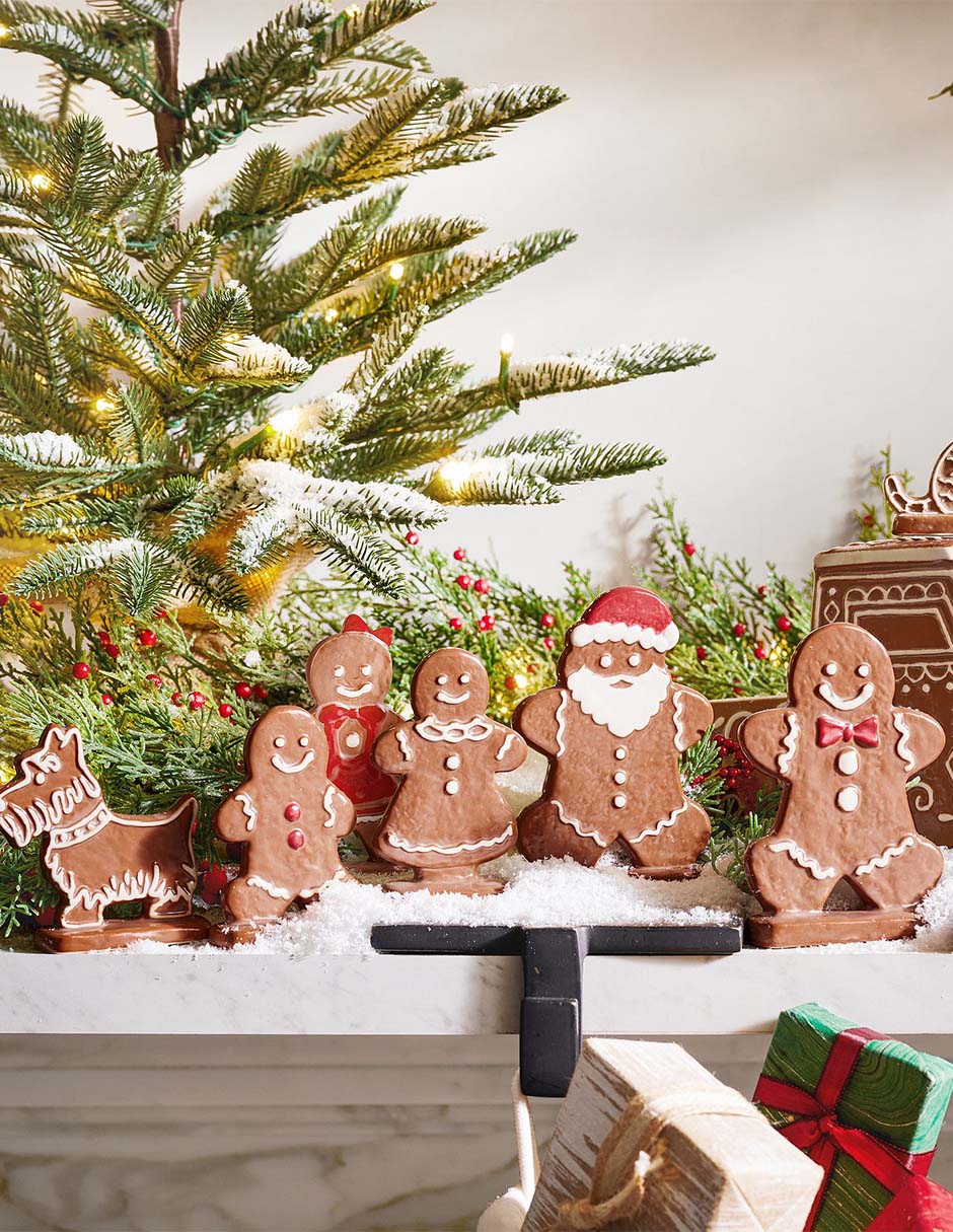 Figura decorativa de diferentes diseños Gingerbread Village de cerámica 3
