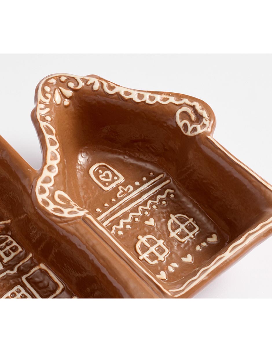 Botanero navideño Gingerbread de cerámica