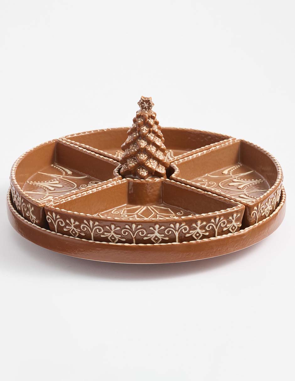 Botanero navideño Gingerbread de cerámica