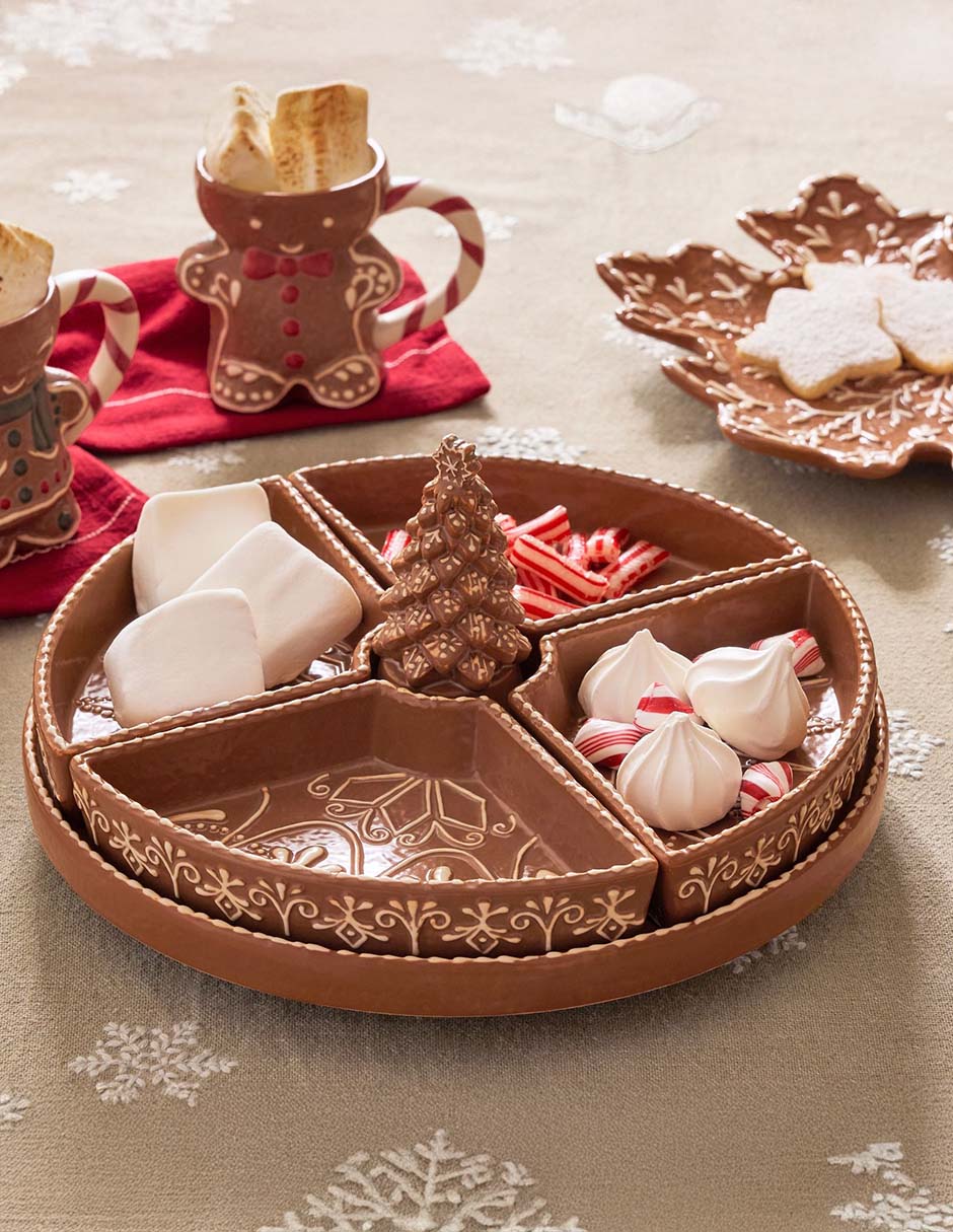Botanero navideño Gingerbread de cerámica 3