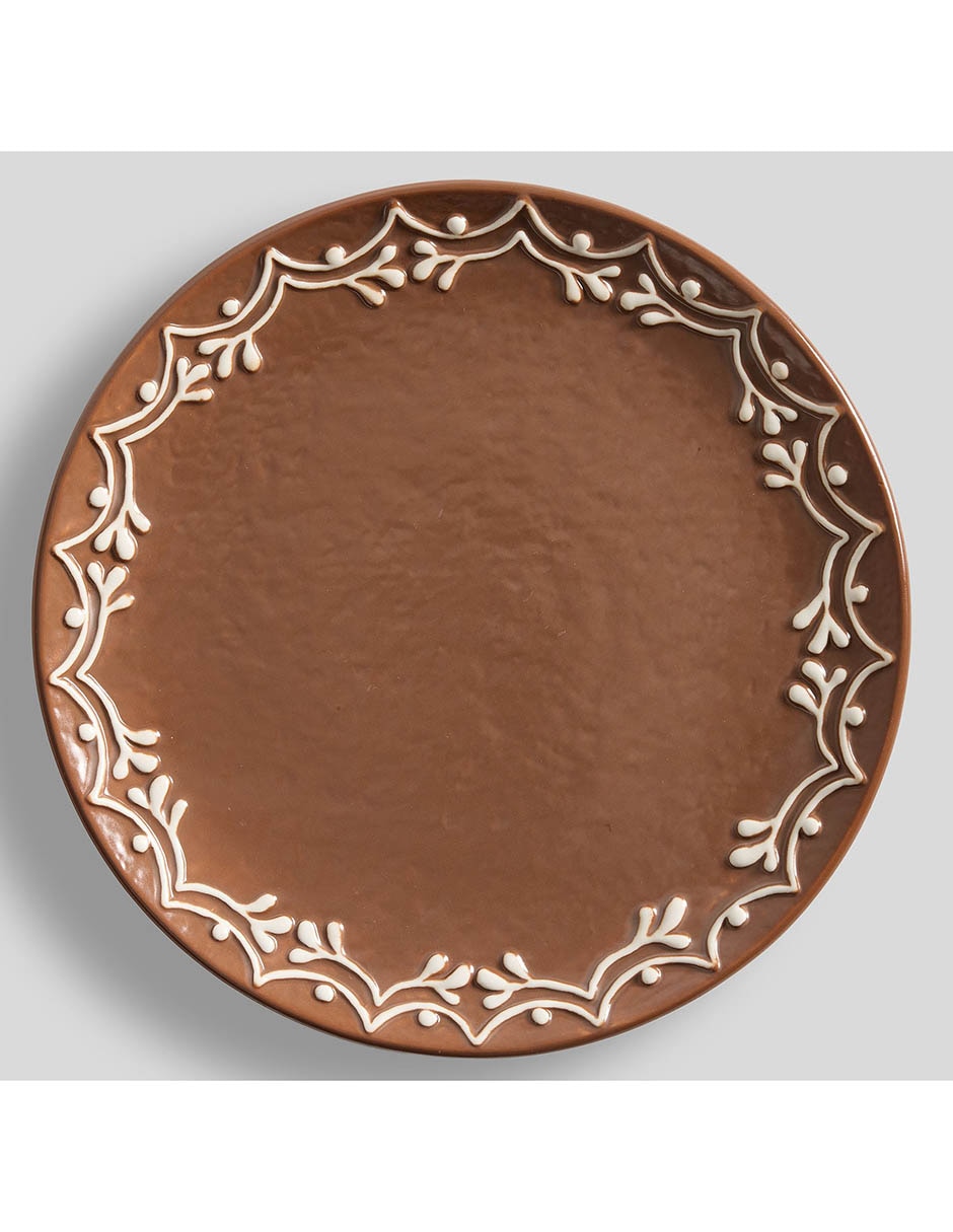 Plato trinche navideño Gingerbread de cerámica