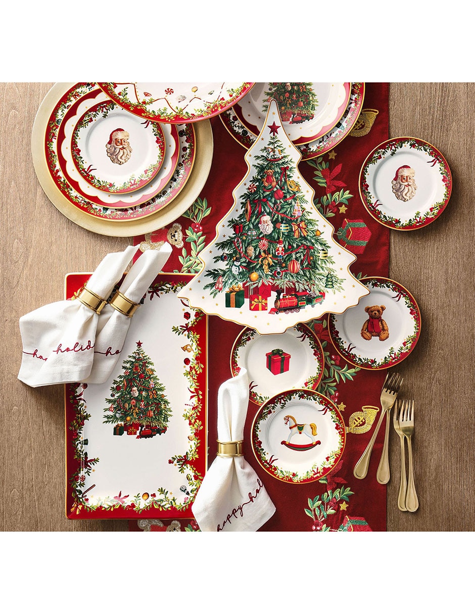 Plato de servicio navideño Nostalgic Christmas de cerámica