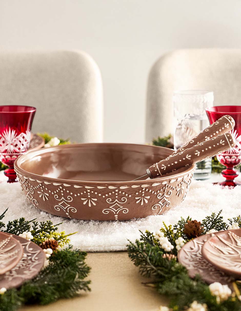 Bowl navideño gingerbread de cerámica 3
