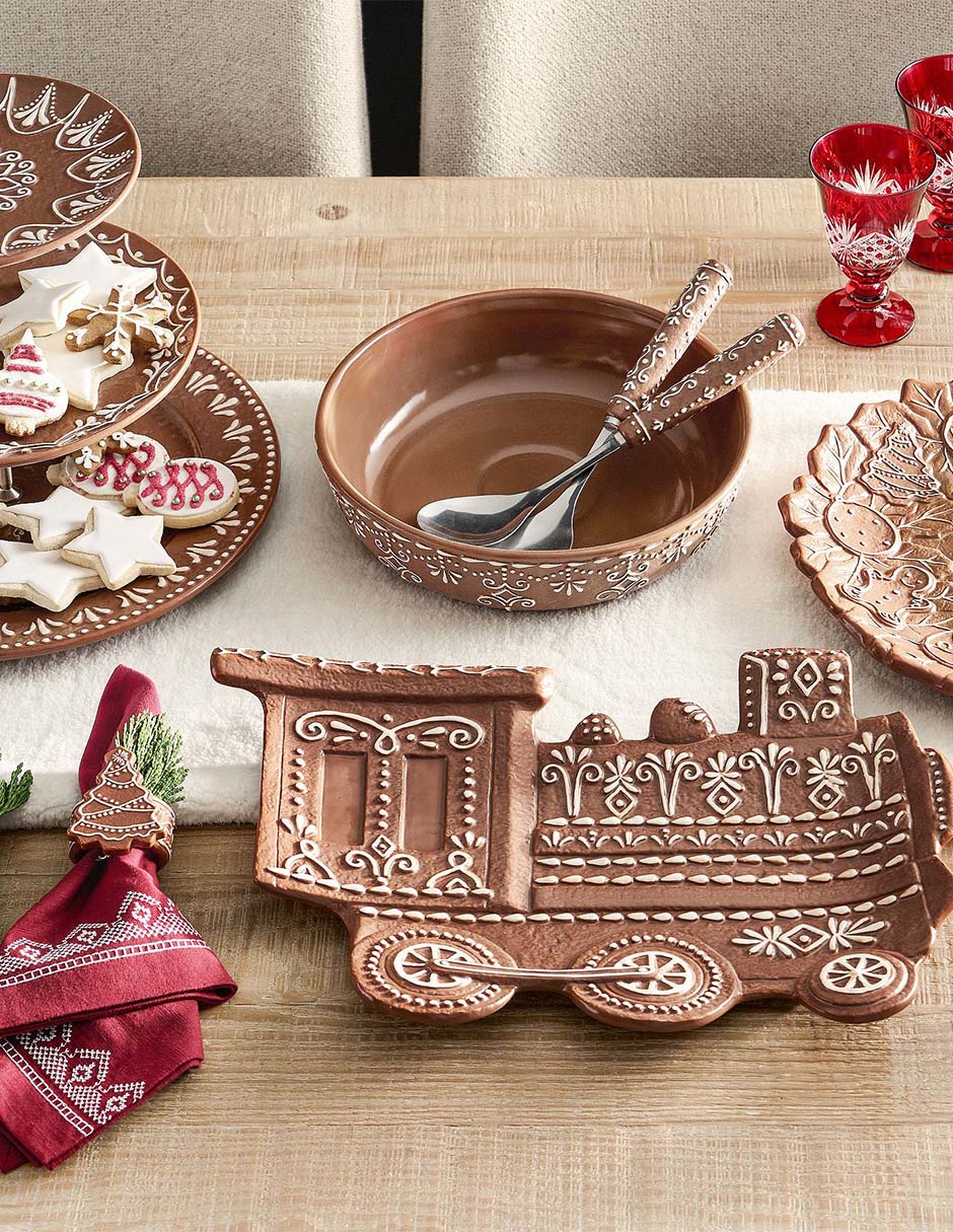 Bowl navideño gingerbread de cerámica 5