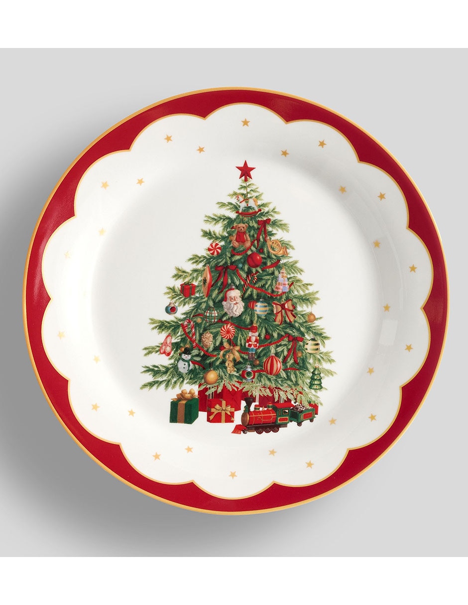 Set de plato para ensalada Nostalgic Christmas de cerámica 4 piezas 2