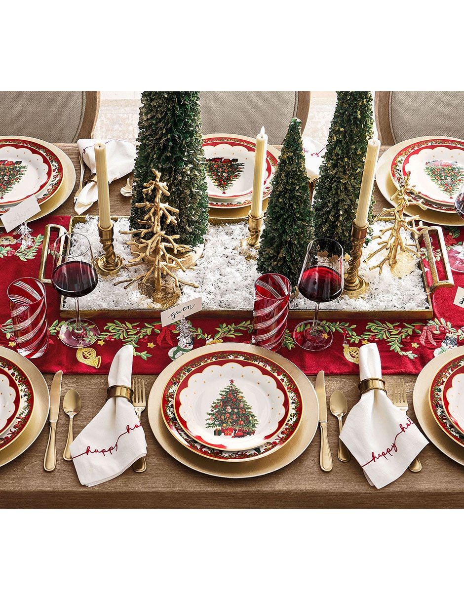 Set de plato para ensalada Nostalgic Christmas de cerámica 4 piezas 3