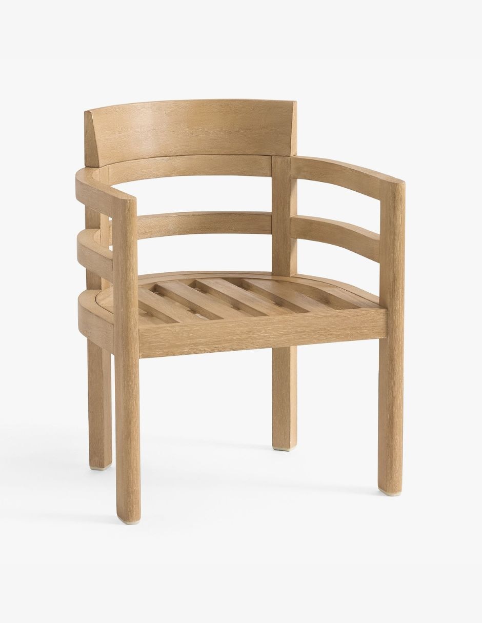 Silla con brazos Woodside de madera 7