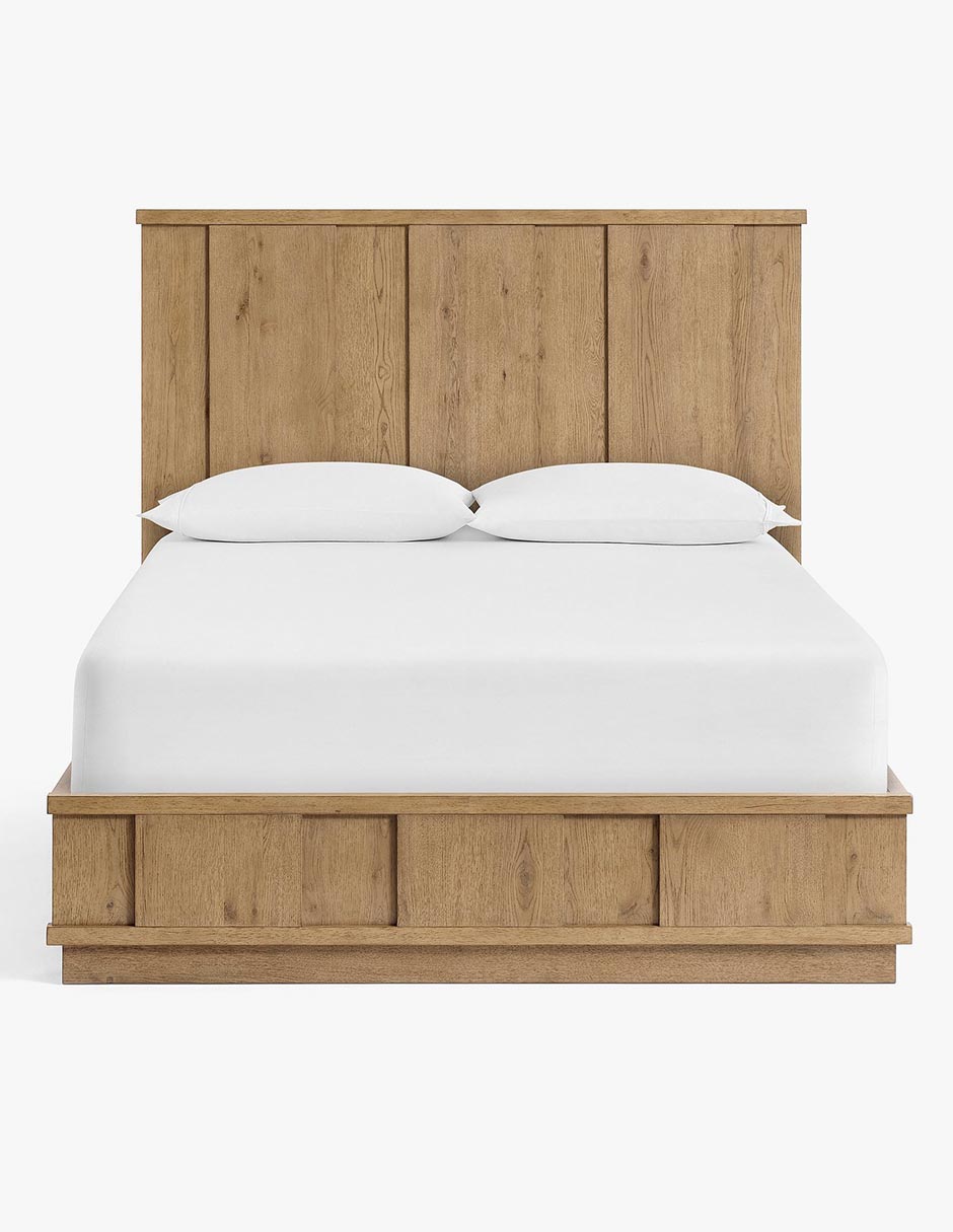 Cama Aldon de madera queen size