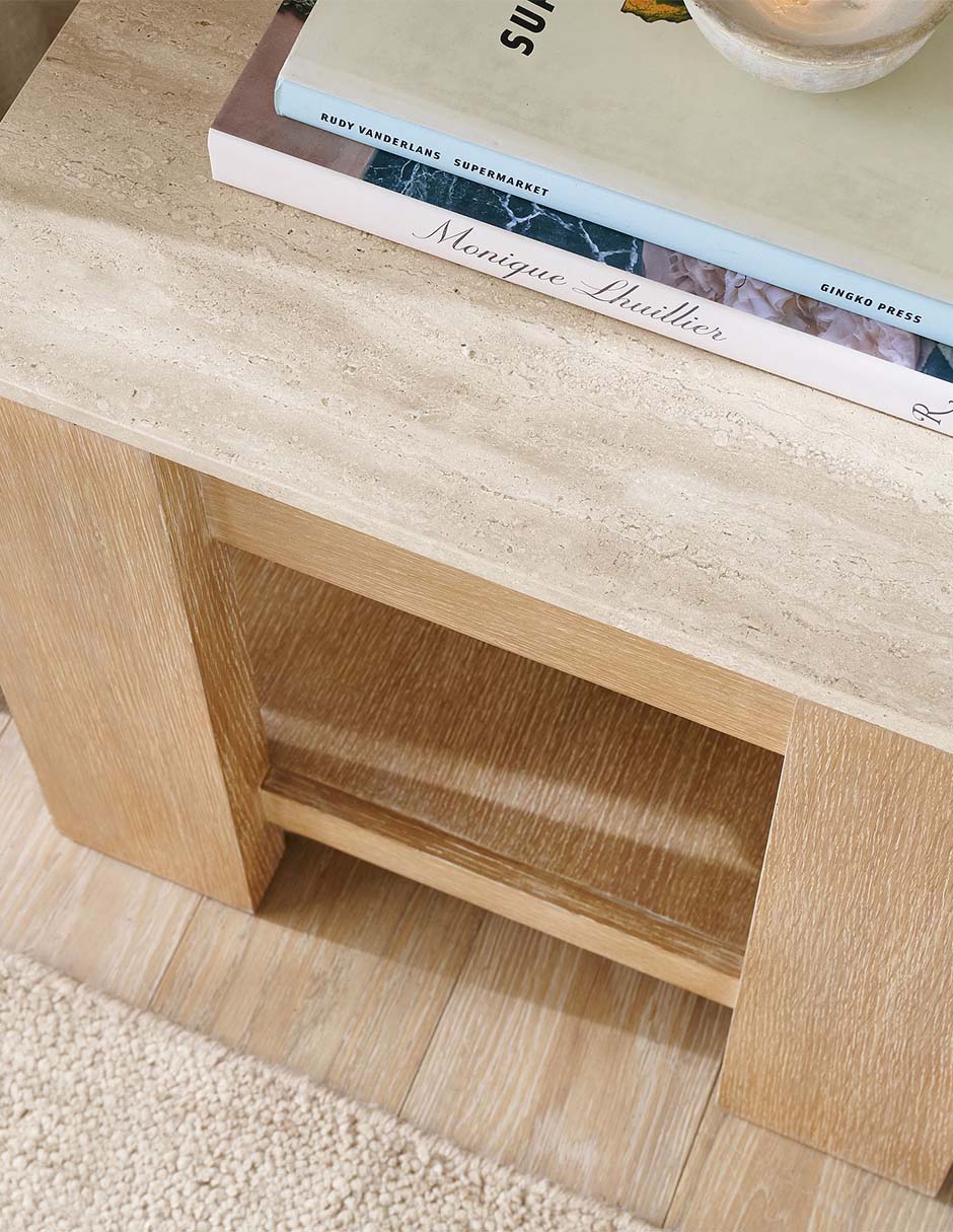 Mesa de acento travertine 2