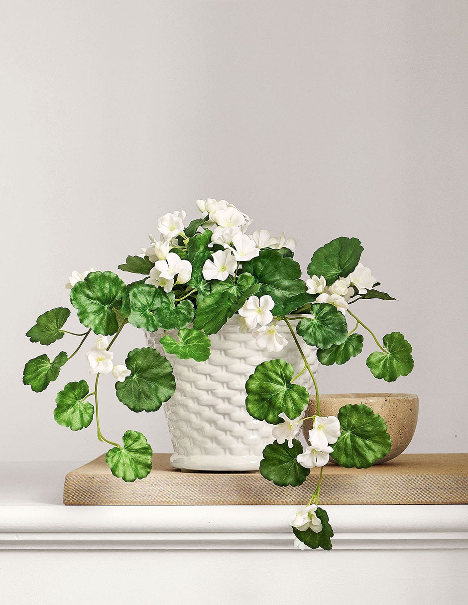 Planta colgante geranio artificial Geranium
