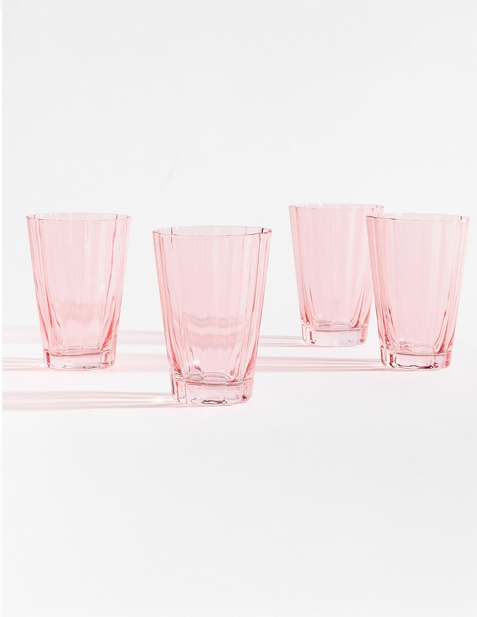 Vaso para agua Fluted de vidrio