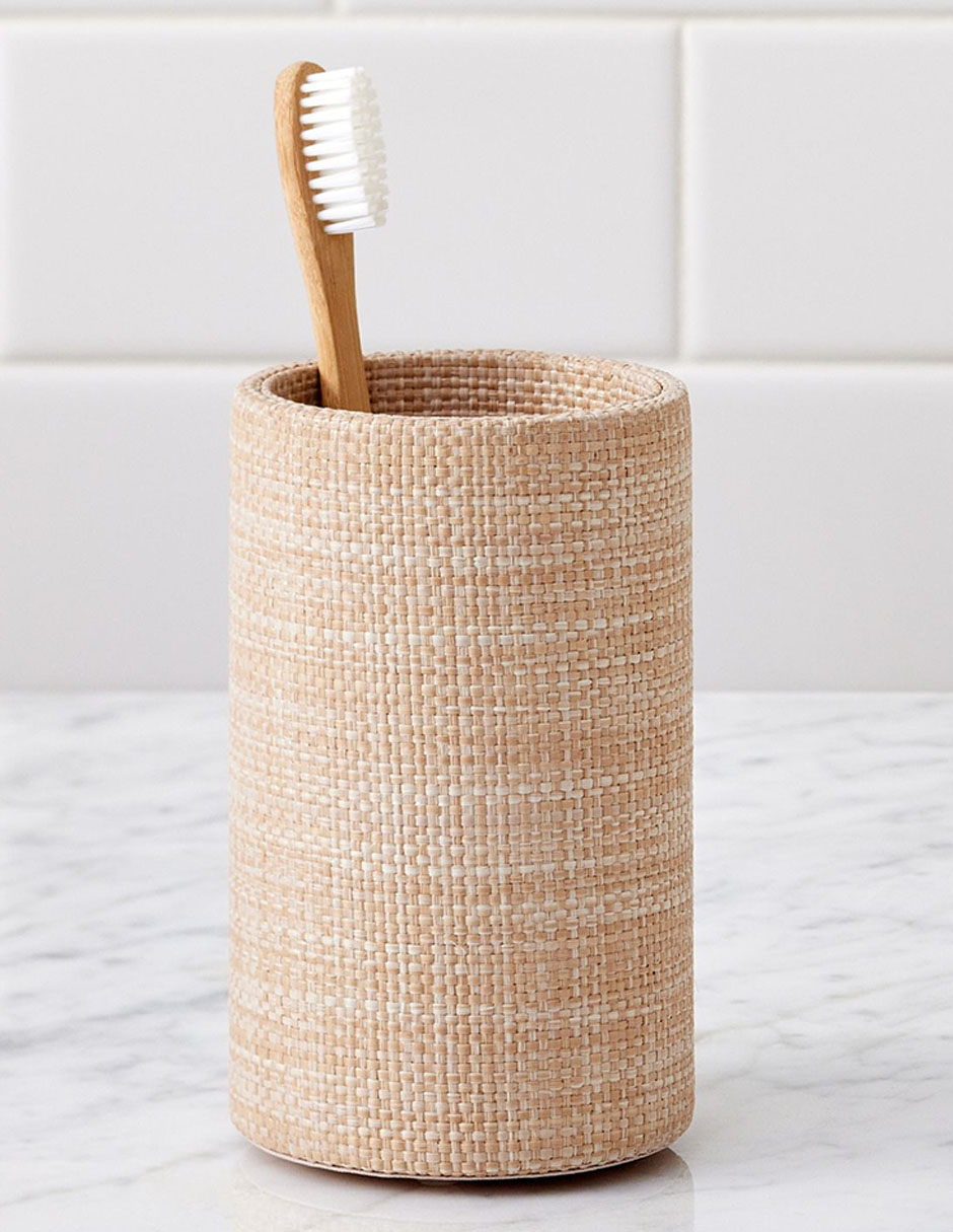 Porta cepillo de dientes Pottery Barn Raffia