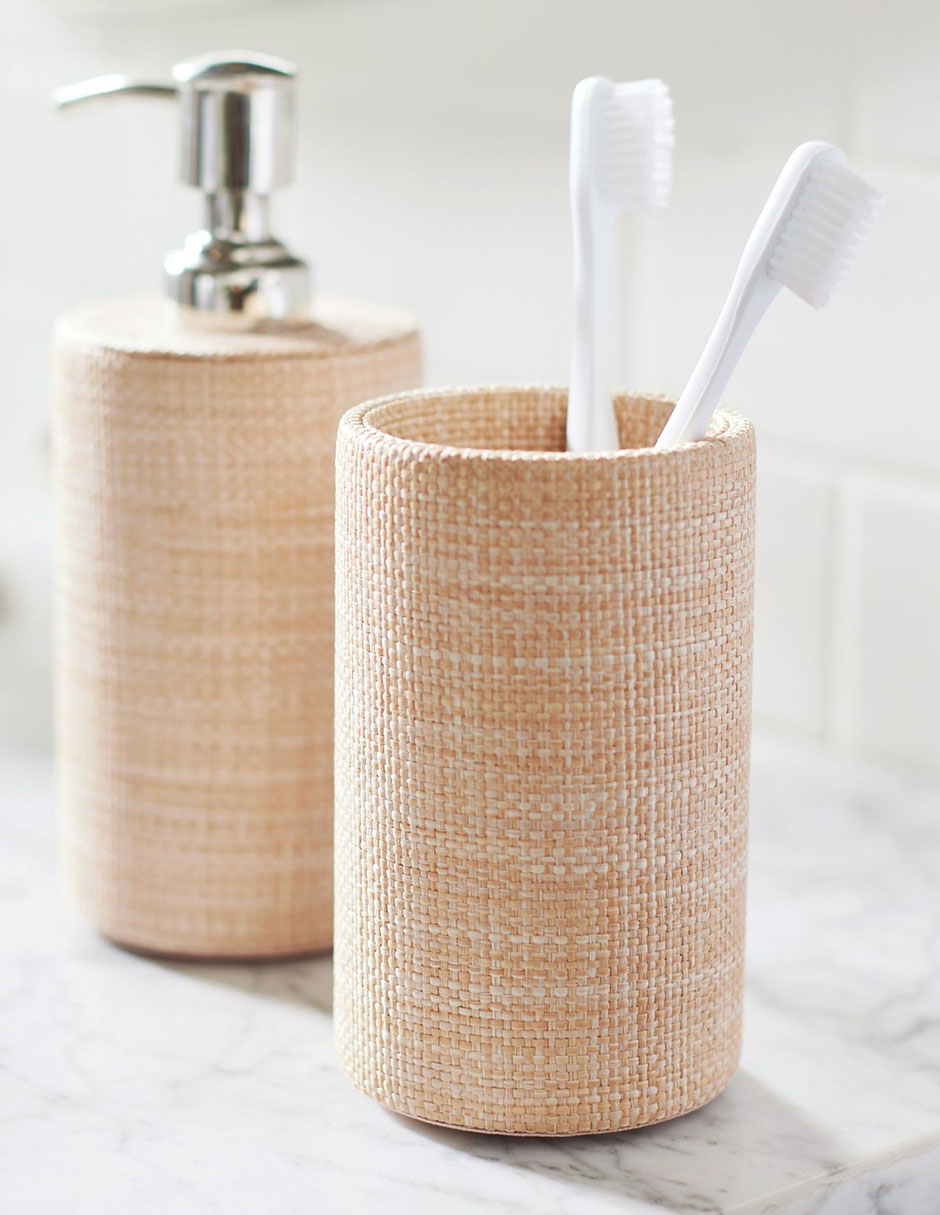 Porta cepillo de dientes Pottery Barn Raffia