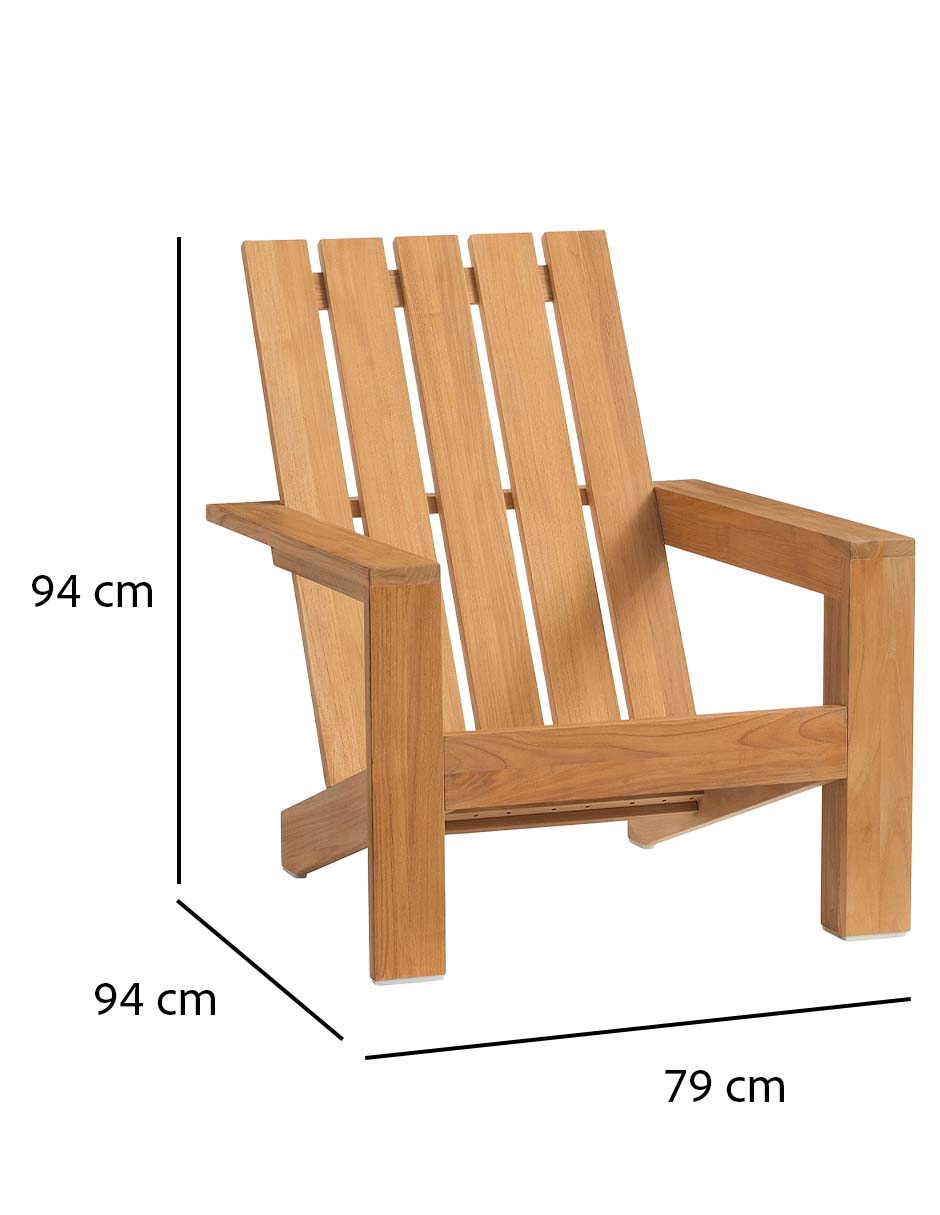 Silla Malibu de madera teca 8