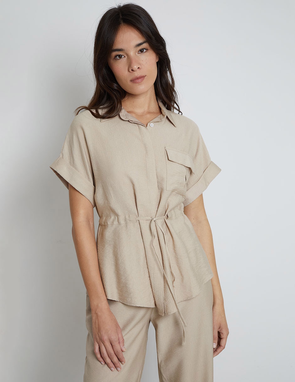 Blusa camisera Trucco manga corta para mujer 1