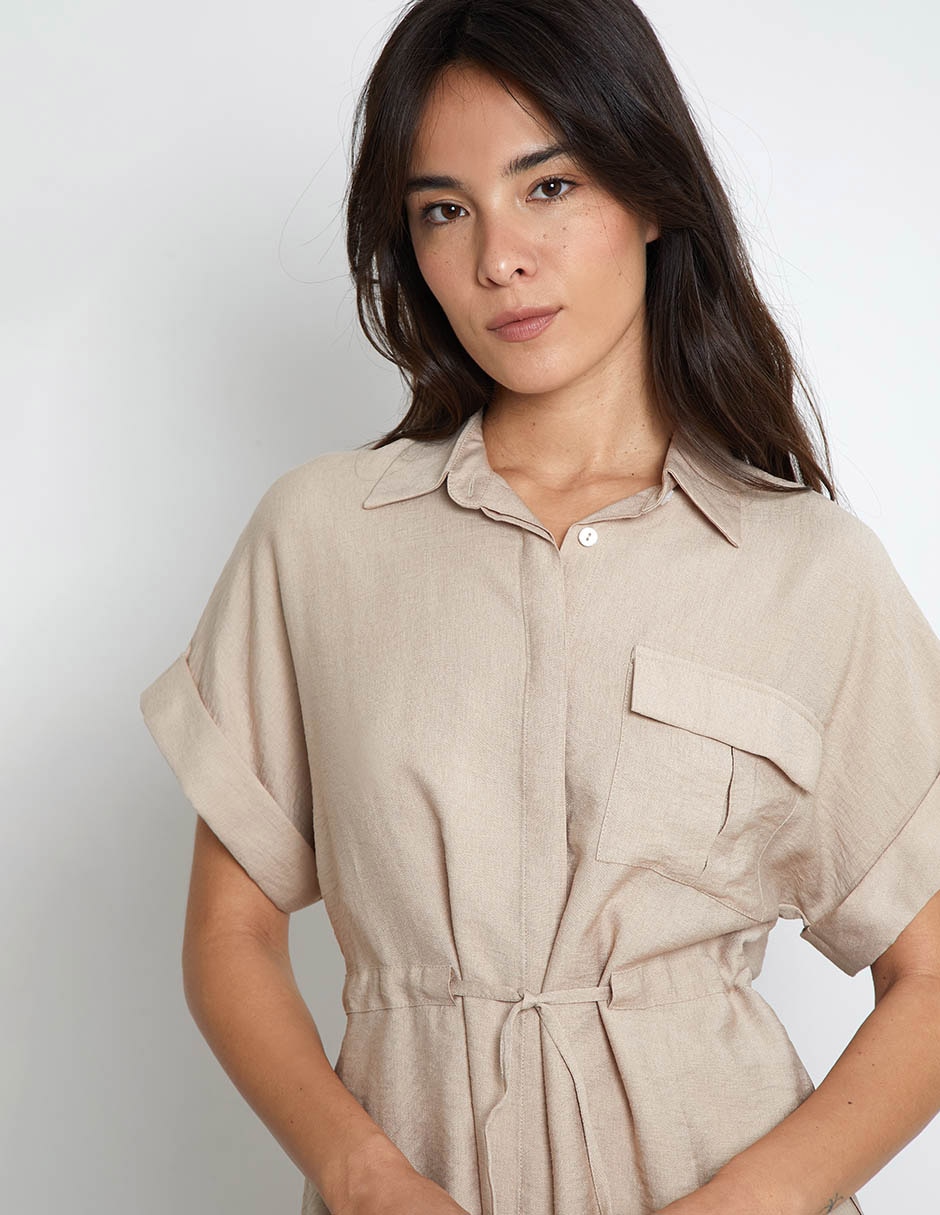 Blusa camisera Trucco manga corta para mujer 9