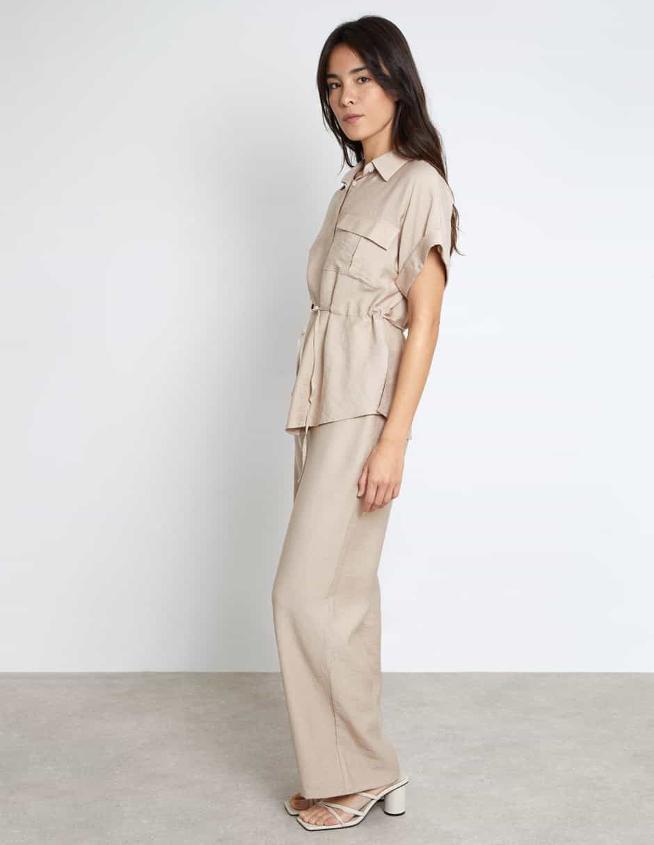 Blusa camisera Trucco manga corta para mujer 11