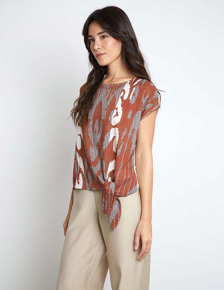 Blusa Trucco manga corta para mujer
