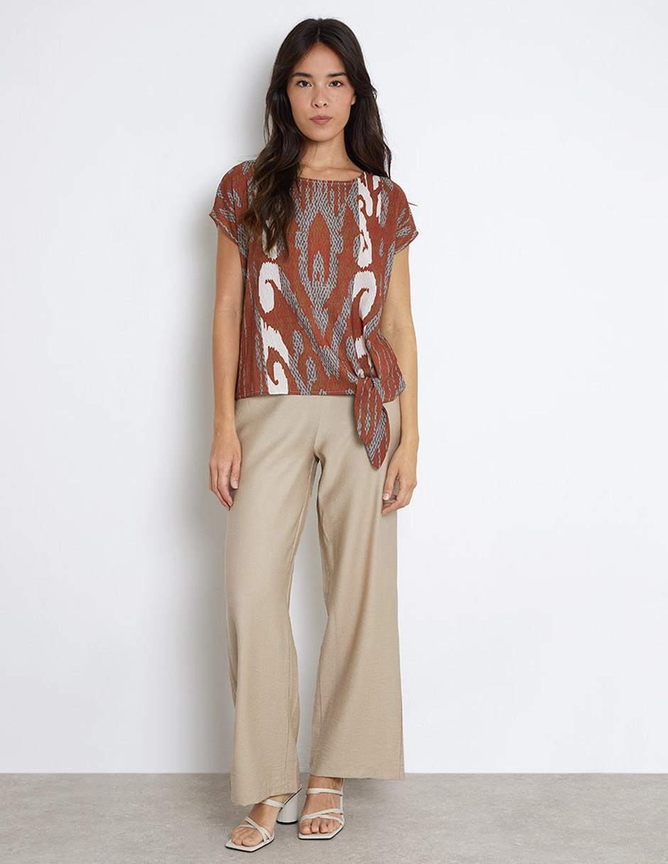Blusa Trucco manga corta para mujer