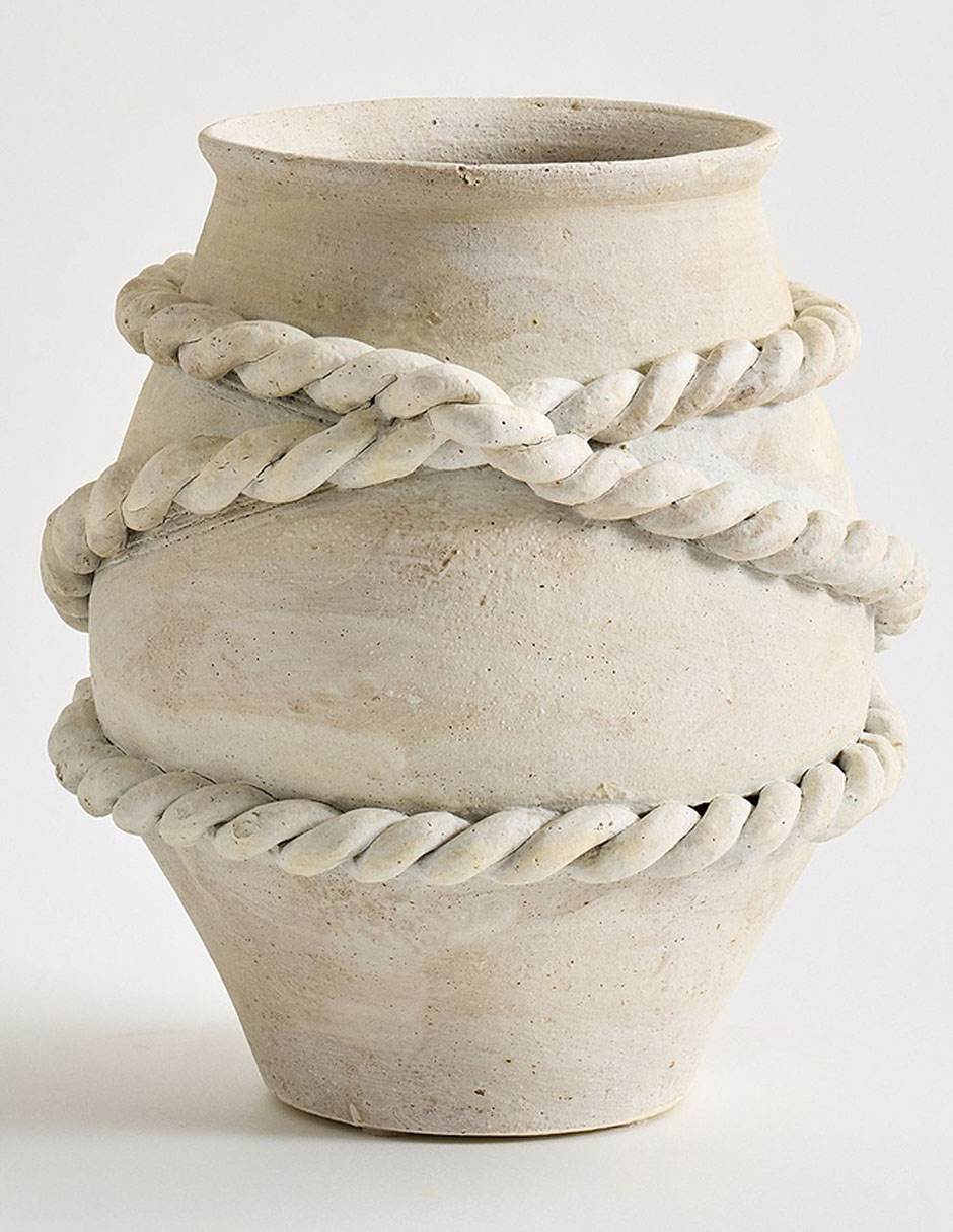 Jarrón Artisanal Rope de terracota