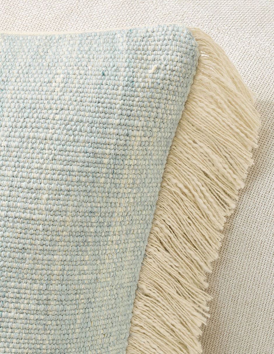 Funda cojín textured fringe