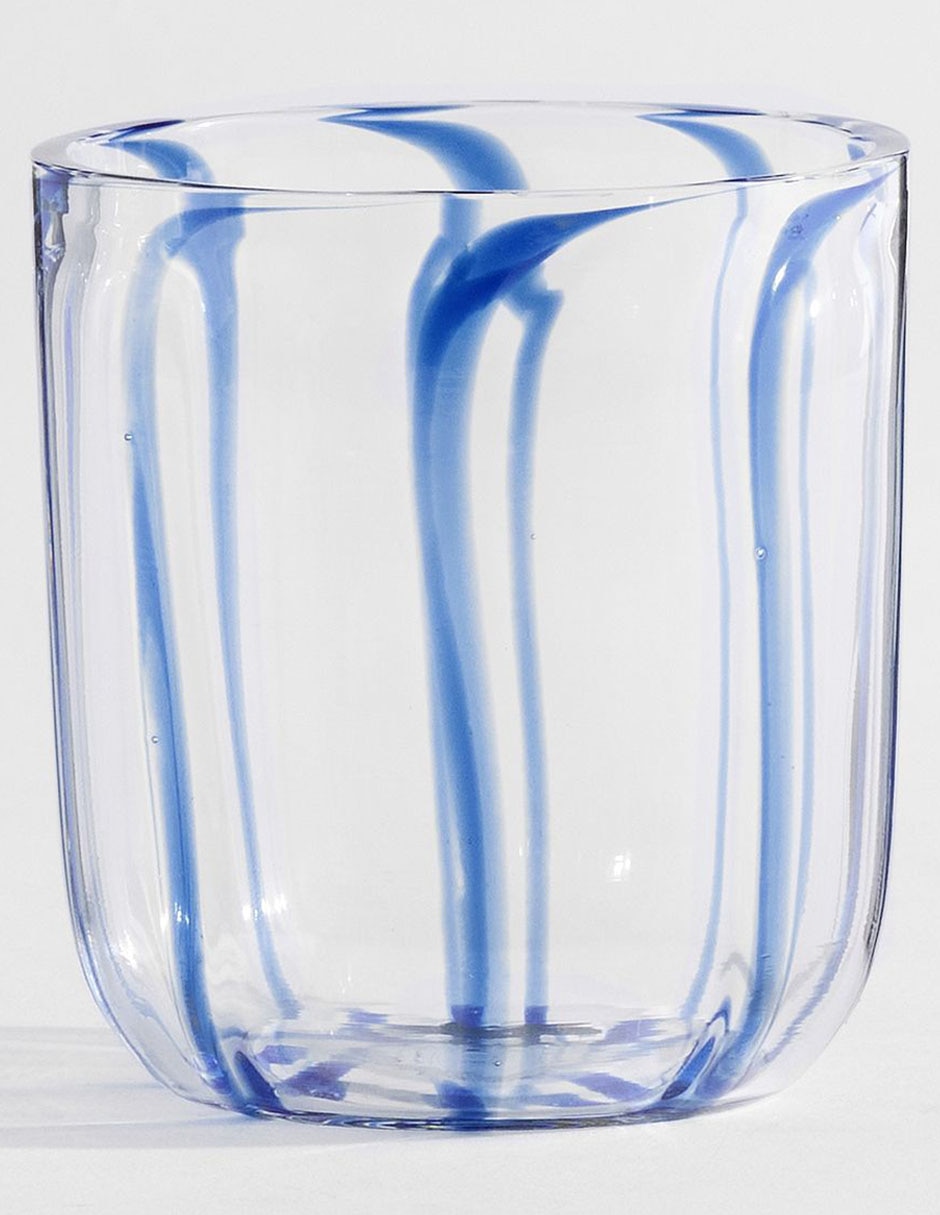 Vaso corto de vidrio