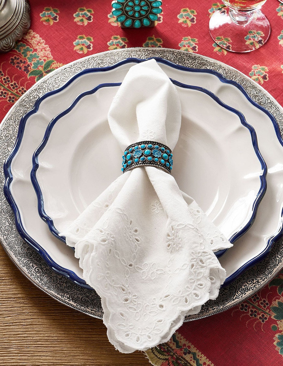 SET SERVILLETA PB EYELET NAPKINS 3