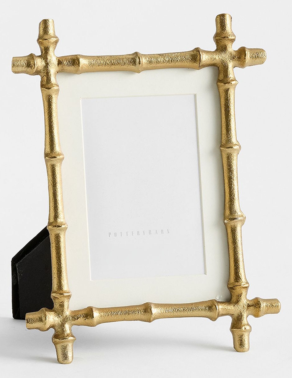 Portarretrato Brass Bamboo de aluminio para 1 foto