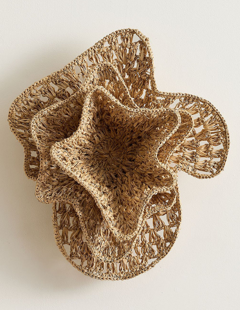 Figura decorativa ovalada Isla de sisal