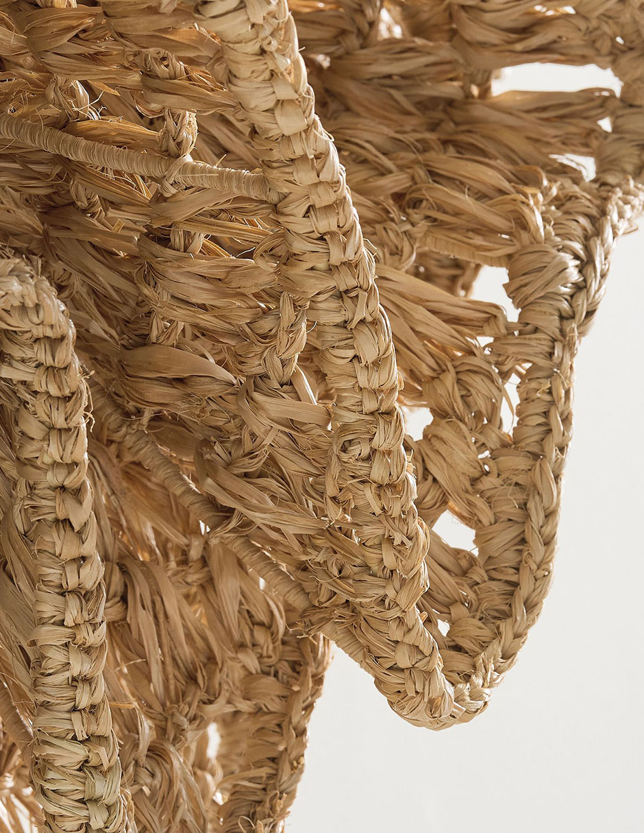 Figura decorativa ovalada Isla de sisal