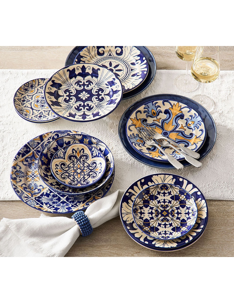 Set platos Lisbon de cerámica 4 piezas