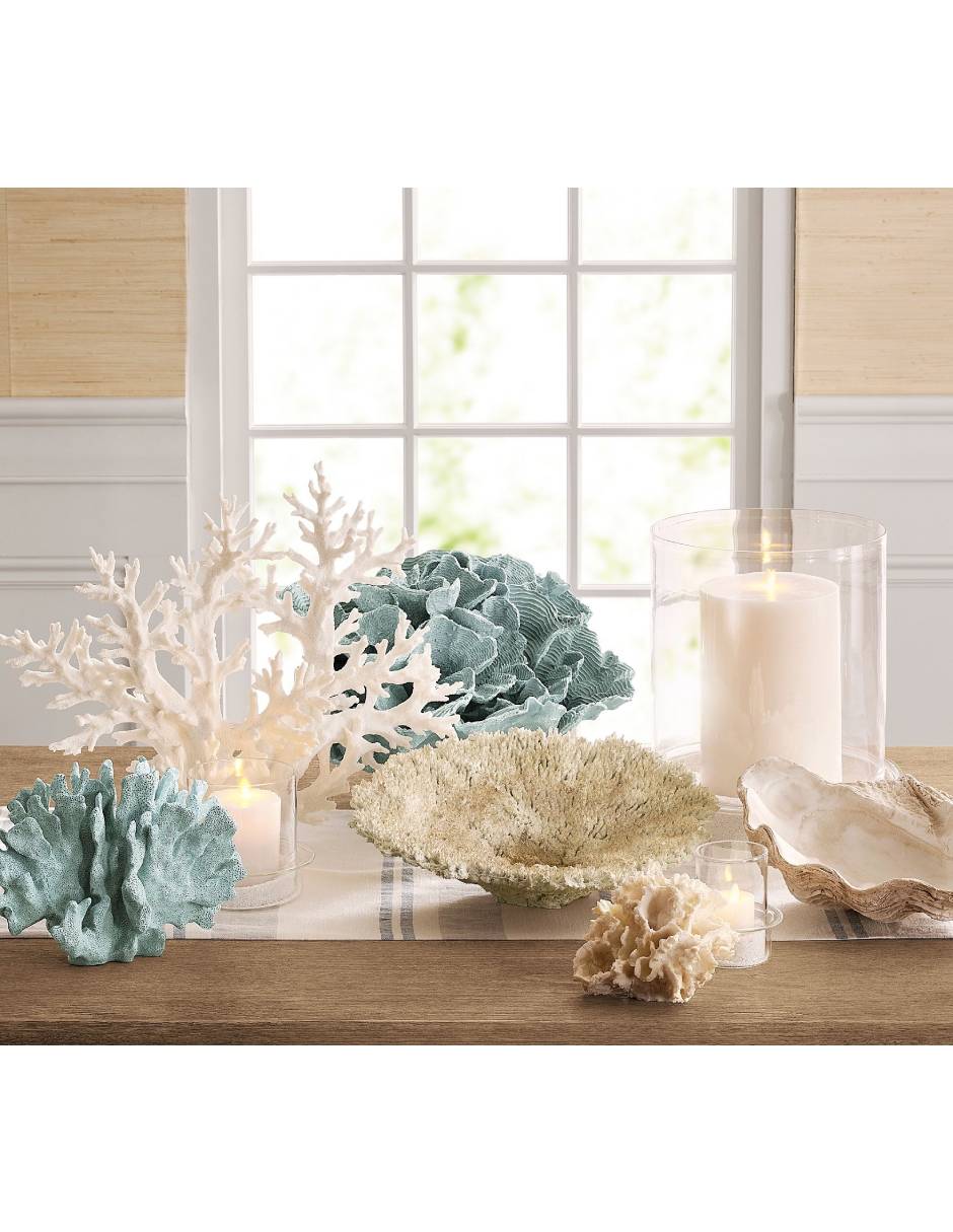 Adornos decorativos de lámpara faux coral