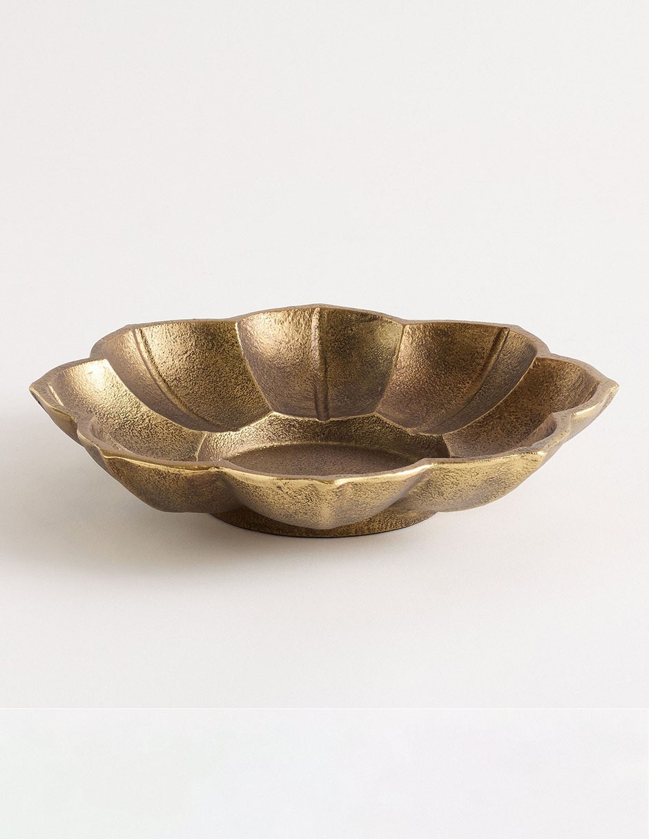 Charola a multiusos petal candle tray de aluminio