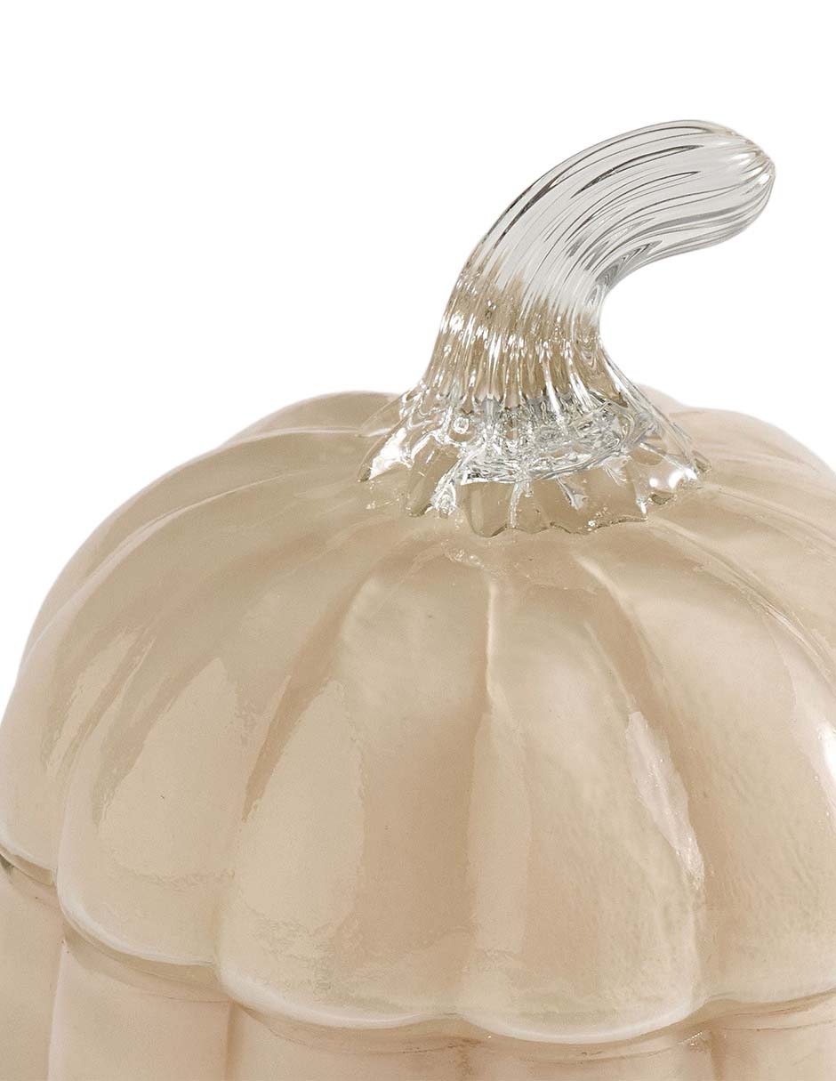Figura decorativa de calabaza glass pumin de vidrio 2