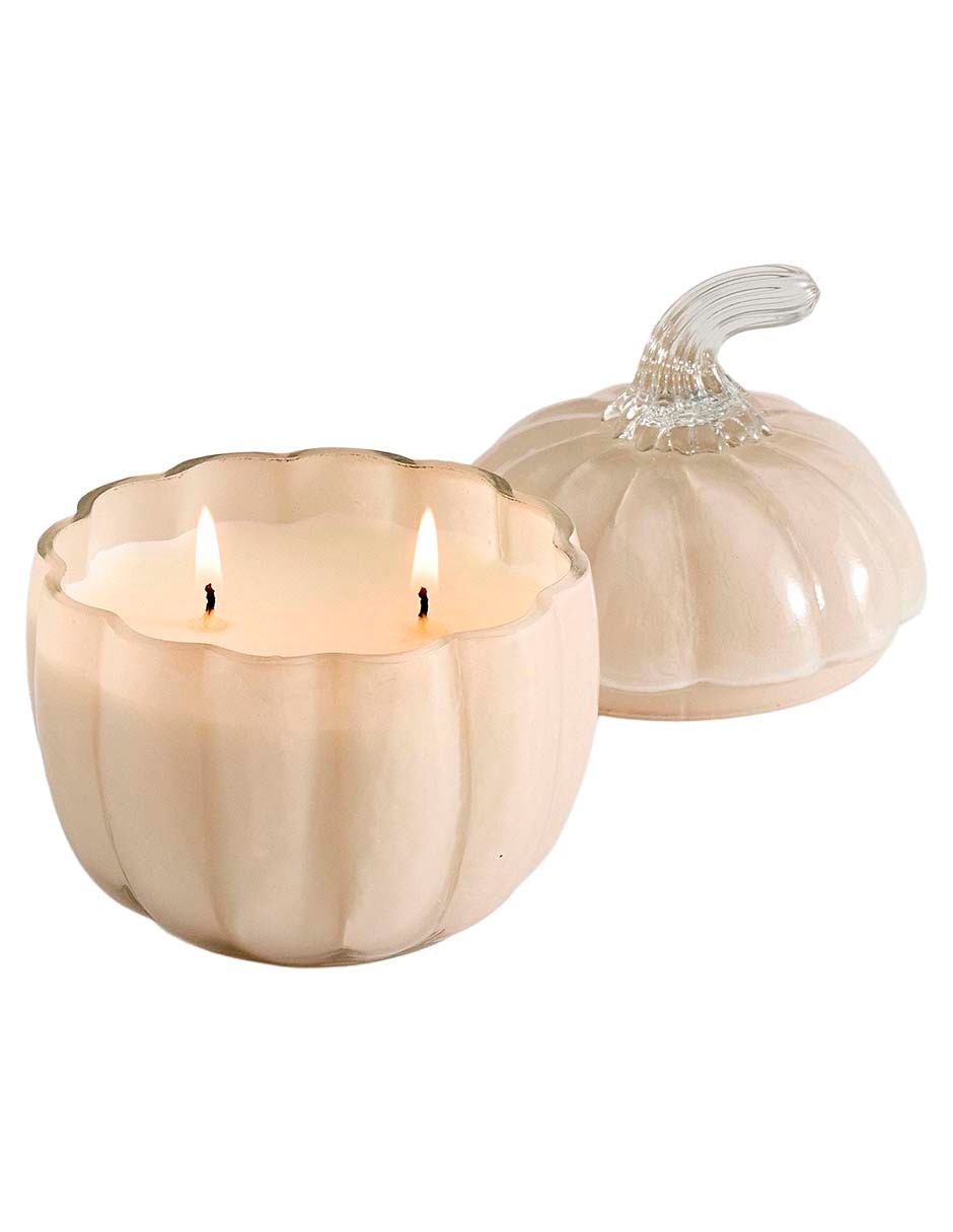 Figura decorativa de calabaza glass pumin de vidrio 3