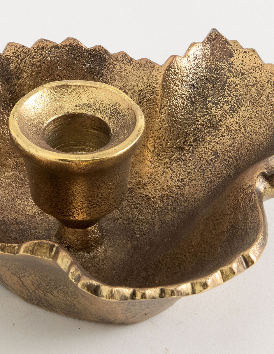 Portavela metal leaf taper holder 3