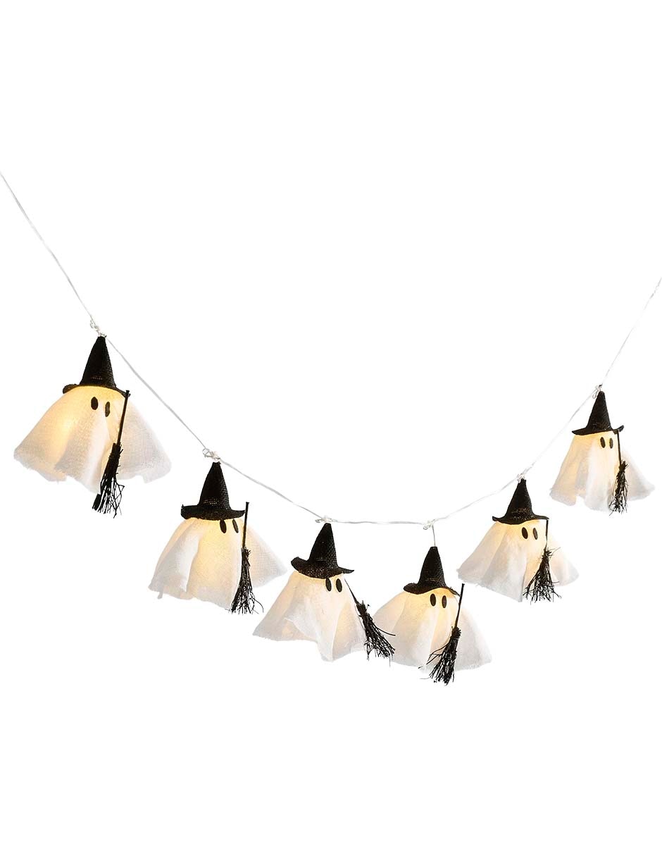 Serie luces lit witch ghost string lights con aplicación de luces 183 cm
