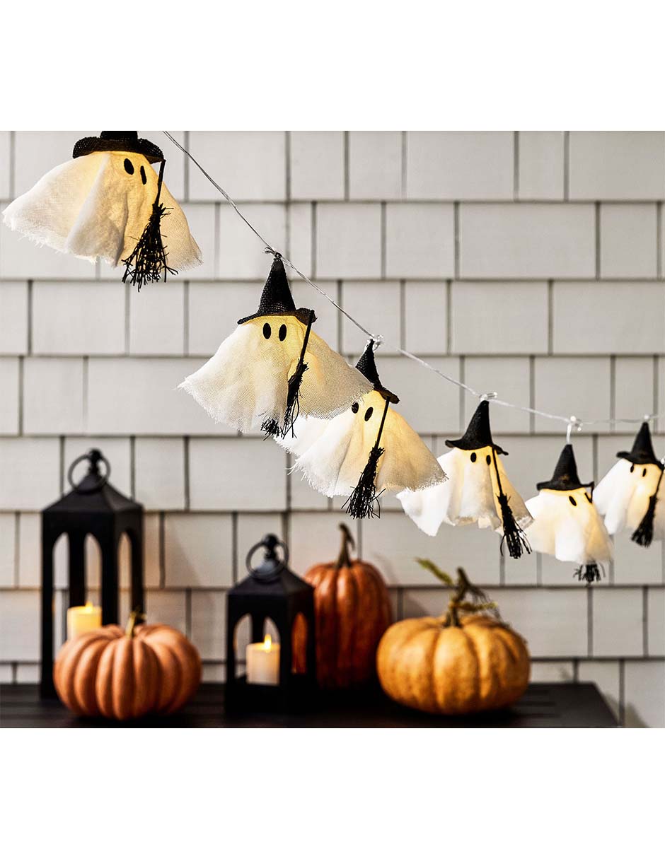 Serie luces lit witch ghost string lights con aplicación de luces 183 cm 2