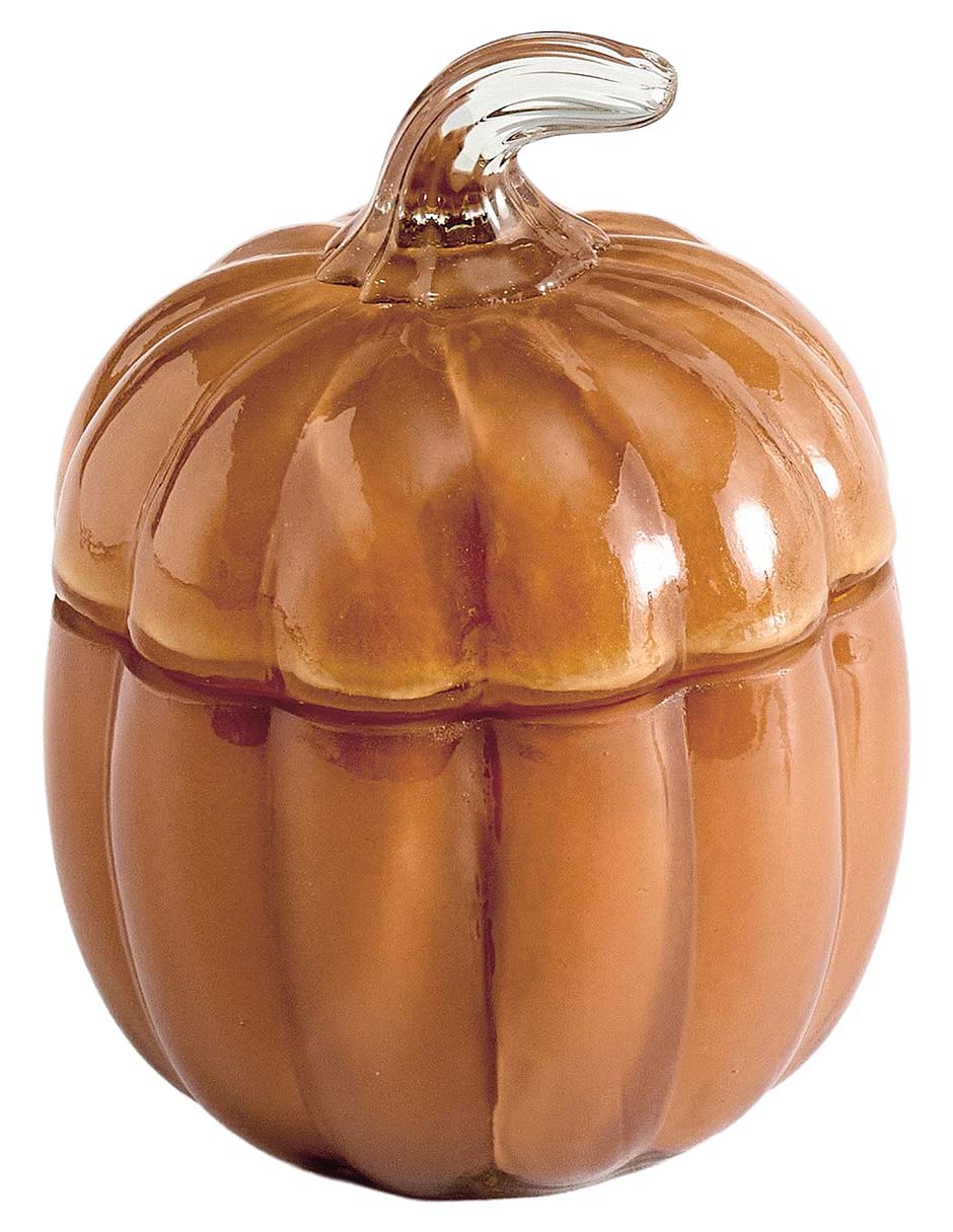 Figura decorativa con vela glass pumin de vidrio