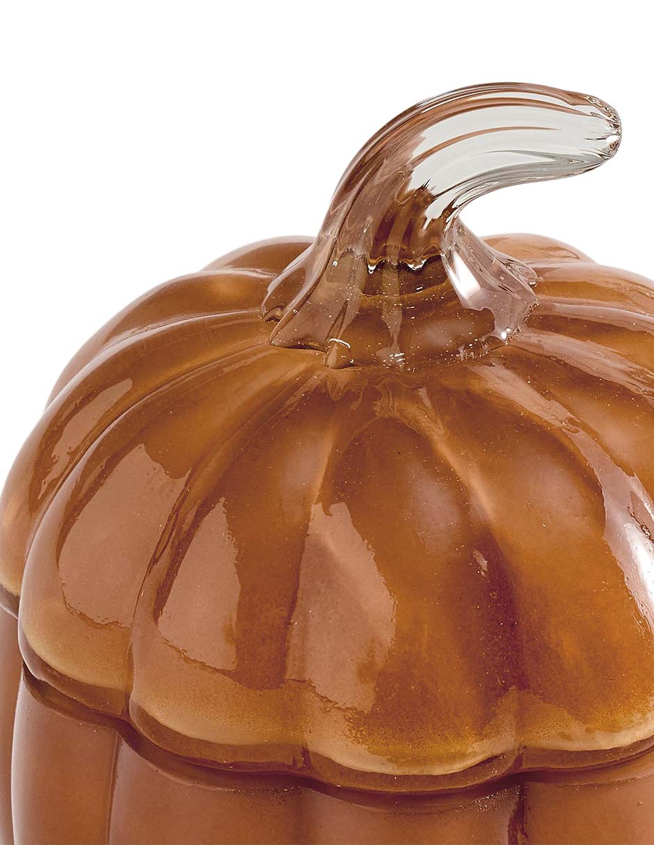 Figura decorativa con vela glass pumin de vidrio 2
