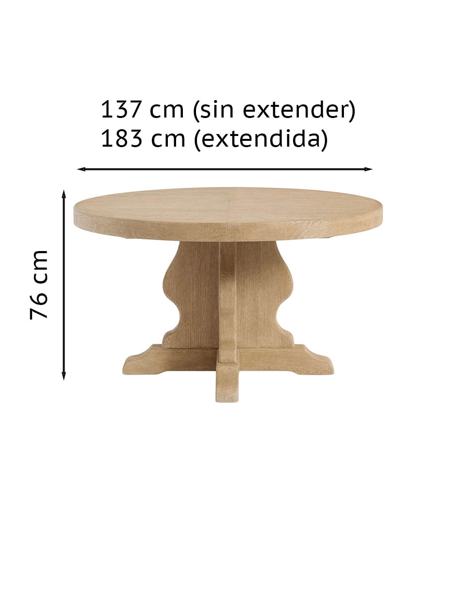 Mesa de comedor extensible armable lyon 5